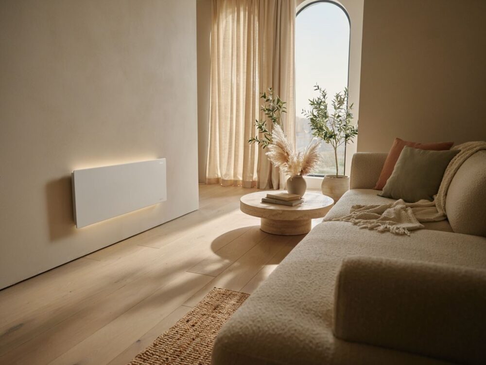 Nowoczesny panel carbon w salonie